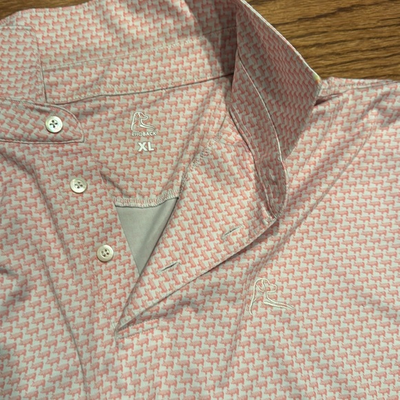 Rhoback XL North Carolina Pig Pink Polo Shirt - Picture 2 of 3